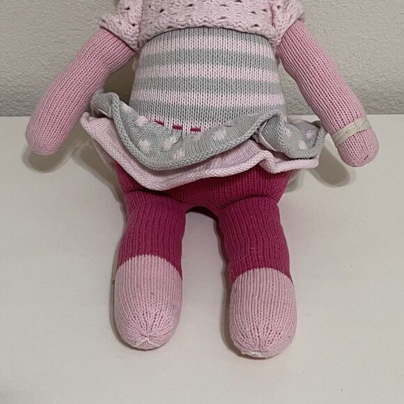 Cuddle + Kind Chloe the Bunny Rabbit Plush Knit Handmade Doll Stuffed Animal 20" - Picture 13 of 15